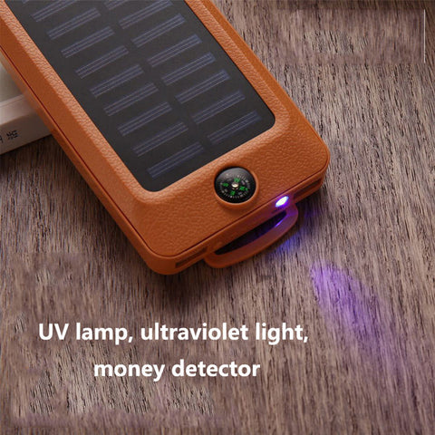 20000mAh Power Bank Solar Charging Portable Charger with LED Flashlight SOVO