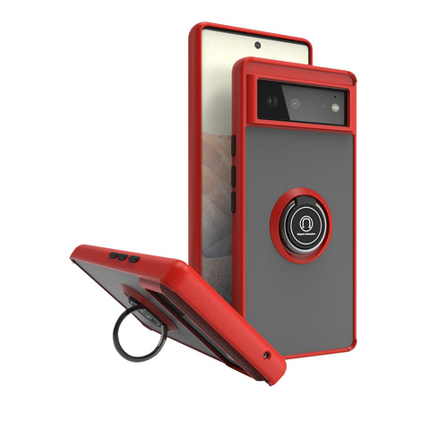 For Google Pixel 6 Case with Magnetic Ring Hard Cover HDL99