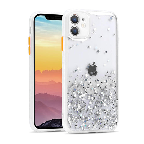 For iPhone 12 Case with Bling Rhinestones Soft Cover SFL103