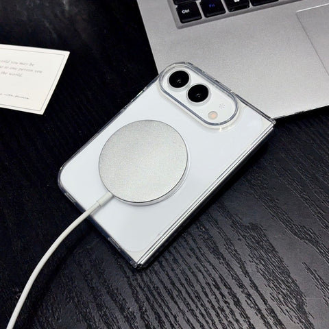 For iPhone Duo Foldable Clear Case with Magsafe Charging Soft Cover SFL113