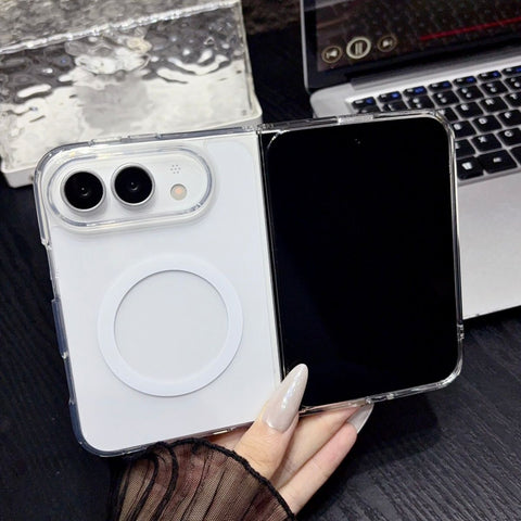 For iPhone Duo Foldable Clear Case with Magsafe Charging Soft Cover SFL113