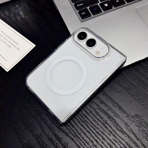 For iPhone Duo Foldable Clear Case with Magsafe Charging Soft Cover SFL113