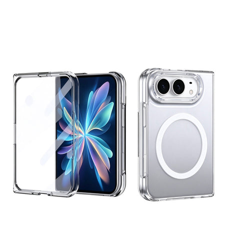 For iPhone Duo Foldable Clear Case with Magsafe Charging Soft Cover SFL113