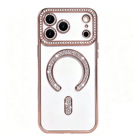 For Apple iPhone 18 Pro Max Case Clear Rhinestone Glitter Slim Soft Cover SFL146