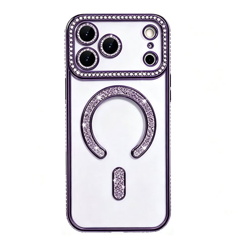 For Apple iPhone 18 Pro Max Case Clear Rhinestone Glitter Slim Soft Cover SFL146
