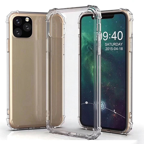 For iPhone 11 Pro Max Case with Air Cushion Clear Transparent Soft Cover SFL74