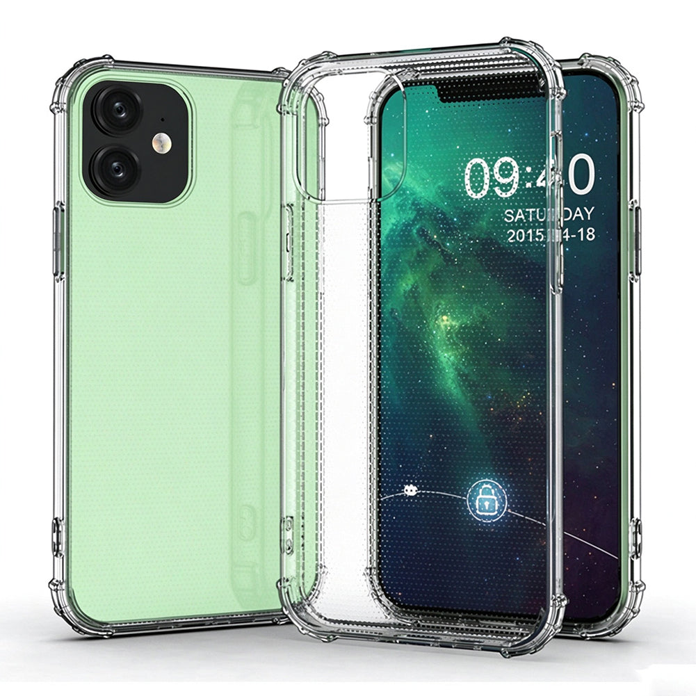 For iPhone 12 Case with Air Cushion Clear Transparent Soft Cover SFL74