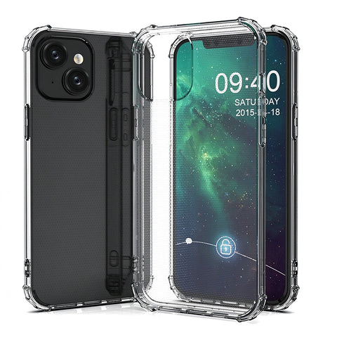 For iPhone 15 Case with Air Cushion Clear Transparent Soft Cover SFL74