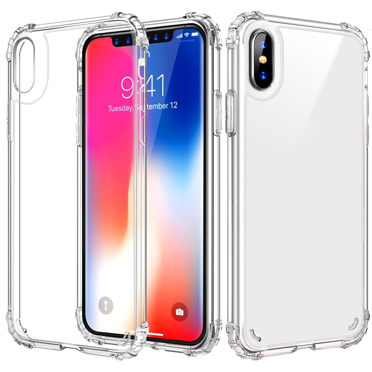 For iPhone X Xs Case with Air Cushion Clear Soft Cover SFL74