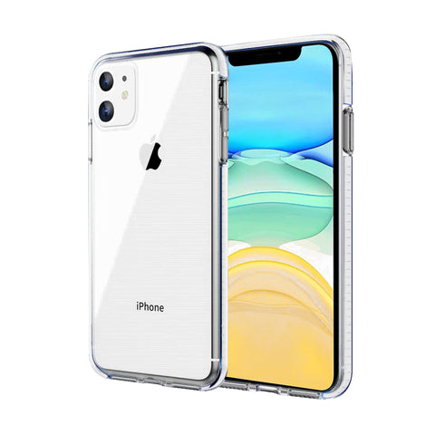 For iPhone 12 Mini Case with Seperate Color Bumper Transparent Soft Cover SFL79