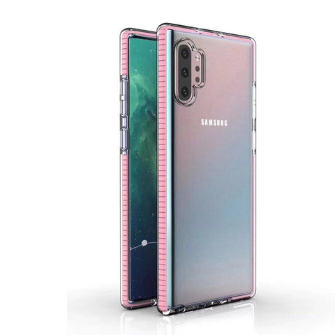 For Galaxy Note 10 Case with Seperate Color Bumper Transparent Soft Cover SFL79