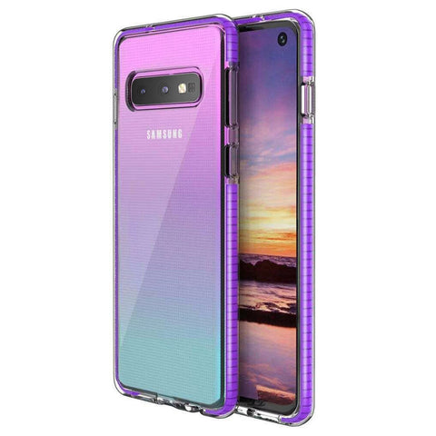 For Galaxy S10 Edge Case with Seperate Color Bumper Transparent Soft Cover SFL79