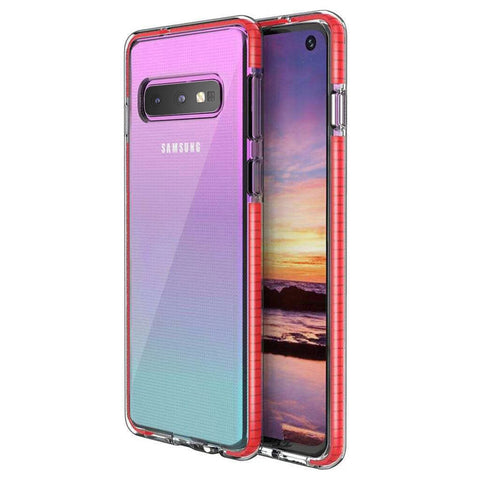 For Galaxy S10 Edge Case with Seperate Color Bumper Transparent Soft Cover SFL79
