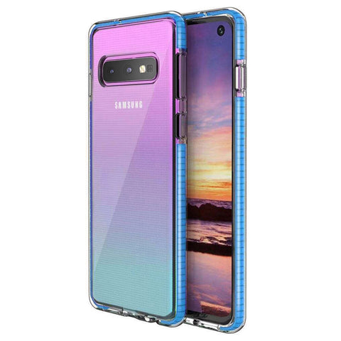 For Galaxy S10 Edge Case with Seperate Color Bumper Transparent Soft Cover SFL79