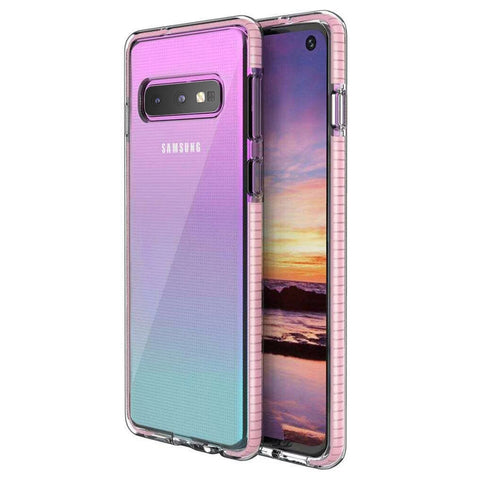 For Galaxy S10 Edge Case with Seperate Color Bumper Transparent Soft Cover SFL79