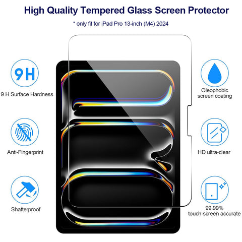 For Apple iPad Pro 13 inch M4 2024 Tempered Glass Screen Protector