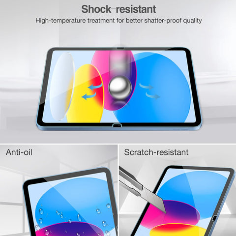 For Apple iPad 10th 10.9 inch Tempered Glass Screen Protector