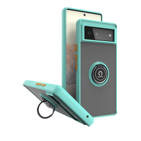 For Google Pixel 6 Case with Magnetic Ring Hard Cover HDL99