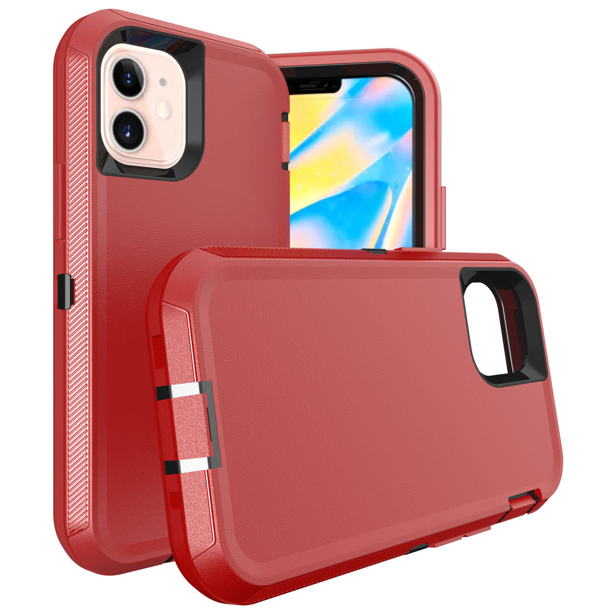For iPhone 12 Mini Case Heavy Duty Defender Cover with Belt Clip TRL32