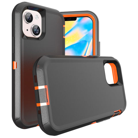 For iPhone 13 Case Heavy Duty Defender Cover with Belt Clip TRL32