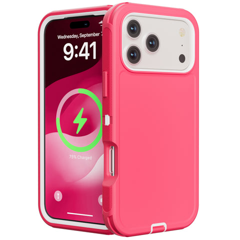 For iPhone 17 Pro Case Heavy Duty Shockproof Cover with Belt Clip TRL32