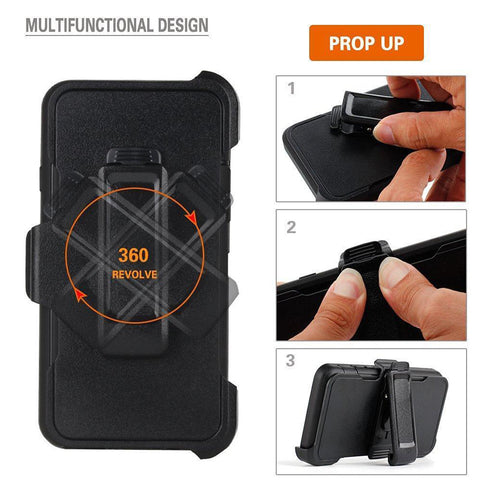 For iPhone 18 Case Heavy Duty Shockproof Cover with Belt Clip TRL32