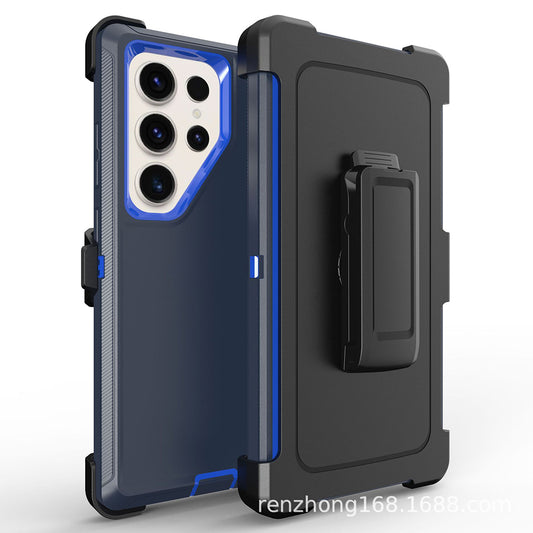 For Galaxy S25 Ultra Case Heavy Duty Defender Cover with Belt Clip TRL32