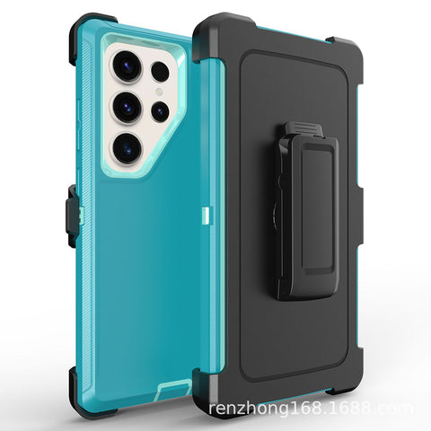 For Galaxy S25 Ultra Case Heavy Duty Defender Cover with Belt Clip TRL32