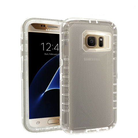 For Galaxy S8 Case Heavy Duty Defender Clear Cover with Belt Clip TRL55