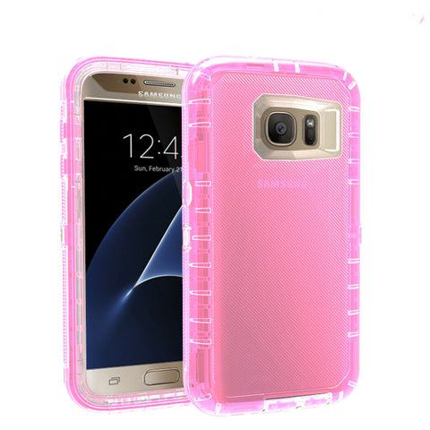 For Galaxy S8 Case Heavy Duty Defender Clear Cover with Belt Clip TRL55