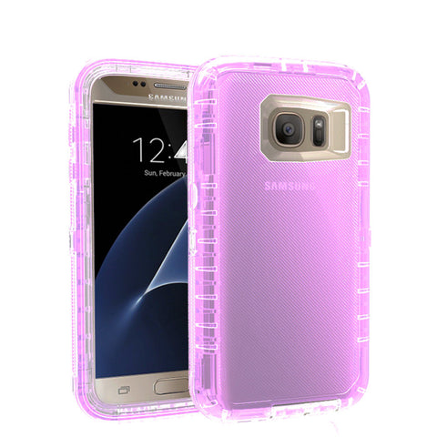 For Galaxy S8 Case Heavy Duty Defender Clear Cover with Belt Clip TRL55