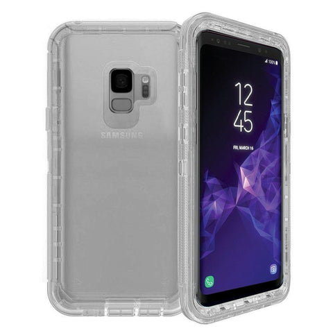 For Galaxy S9 Case Heavy Duty Defender Clear Cover with Belt Clip TRL55