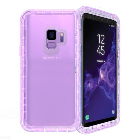 For Galaxy S9 Case Heavy Duty Defender Clear Cover with Belt Clip TRL55