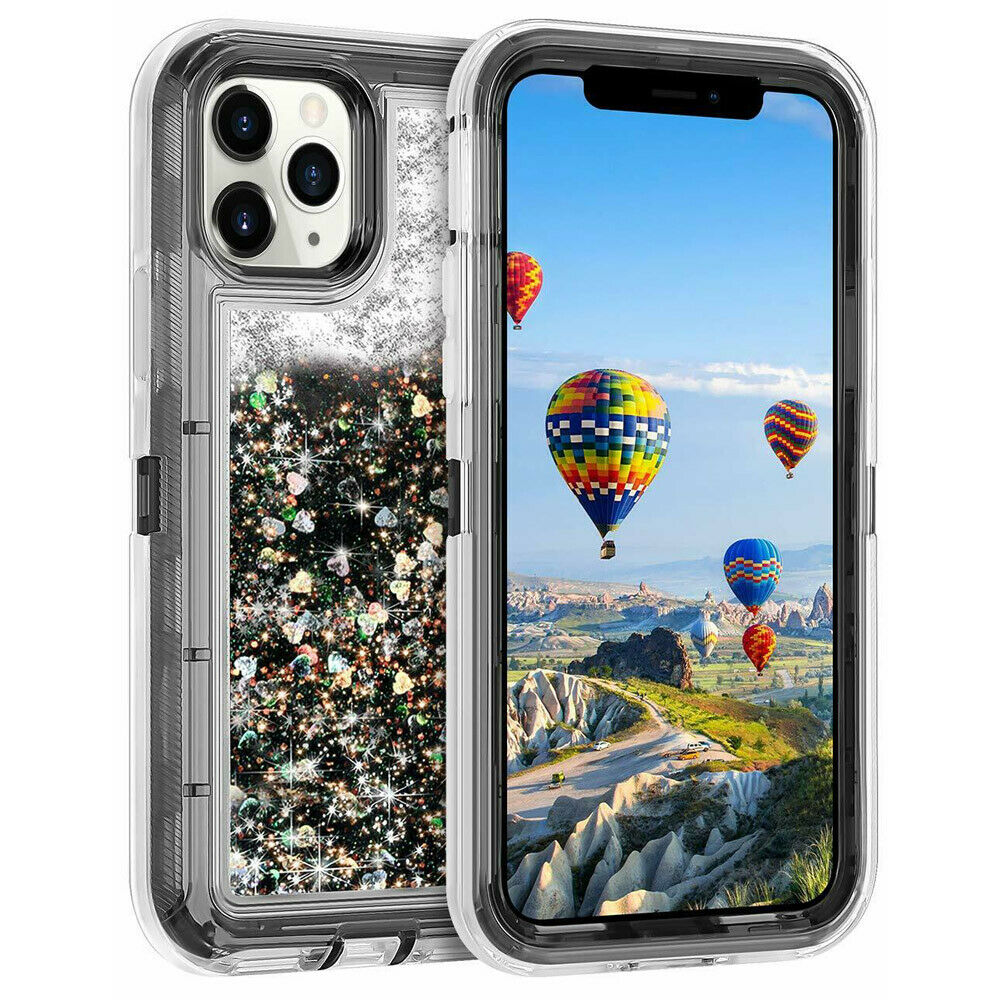 For iPhone 11 Pro Max Case Heavy Duty Defender Glitter Cover TRL56