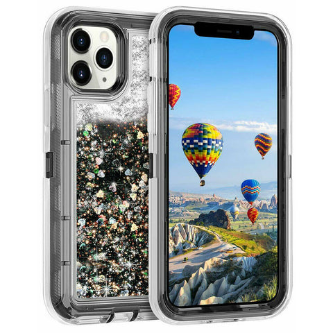 For iPhone 11 Pro Max Case Heavy Duty Defender Glitter Cover TRL56