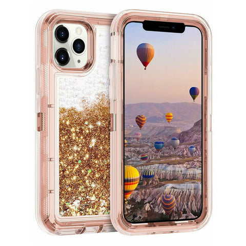 For iPhone 11 Pro Max Case Heavy Duty Defender Glitter Cover TRL56