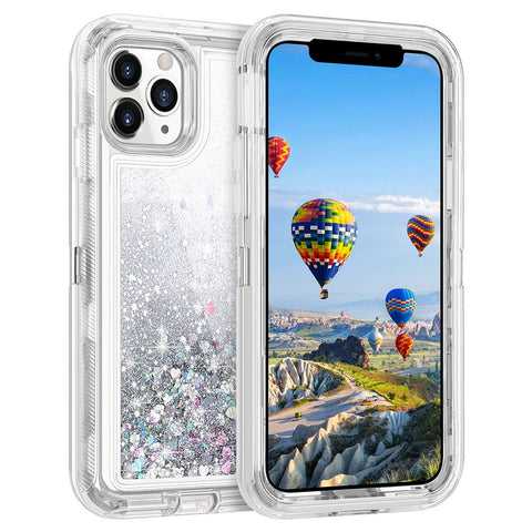 For iPhone 15 Pro Max Case Heavy Duty Defender Glitter Cover TRL56