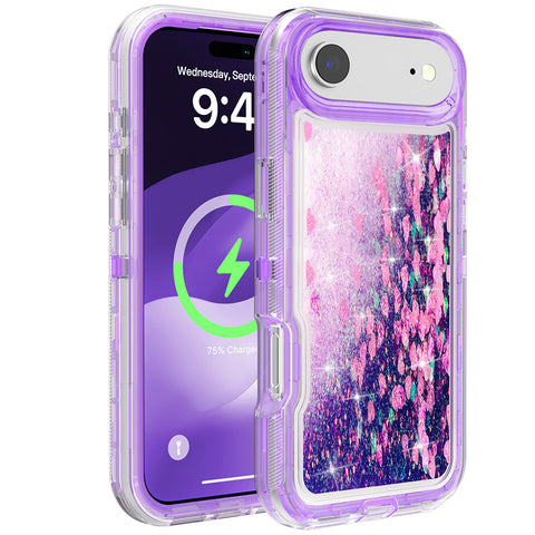 For Apple iPhone 17 Air Case Heavy Duty Shockproof Liquid Quicksand Cover 6.6-in TRL56