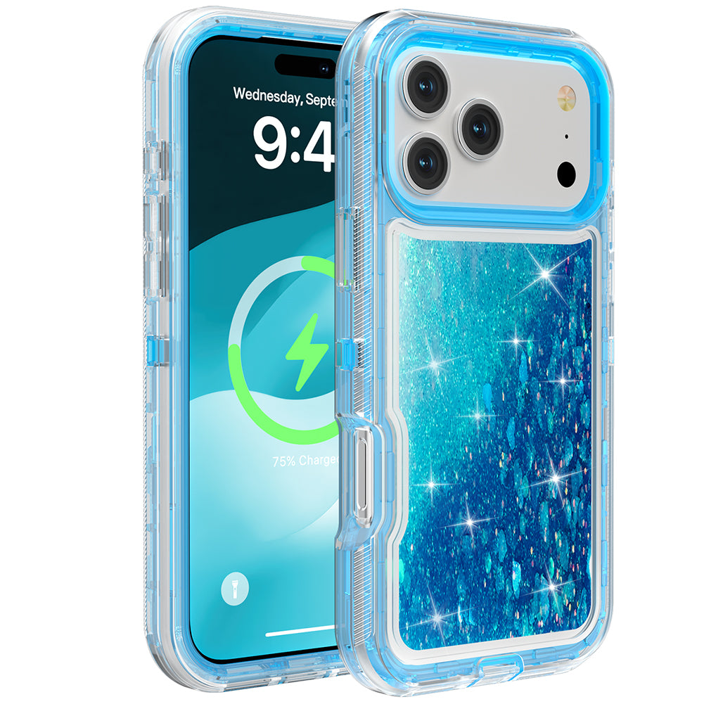 For Apple iPhone 17 Pro Max Case Heavy Duty Shockproof Quicksand Cover 6.9-inch TRL56
