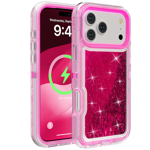 For Apple iPhone 17 Pro Max Case Heavy Duty Shockproof Quicksand Cover 6.9-inch TRL56