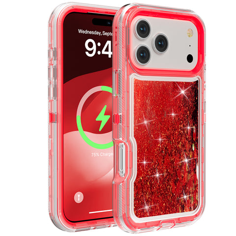 For Apple iPhone 17 Pro Max Case Heavy Duty Shockproof Quicksand Cover 6.9-inch TRL56