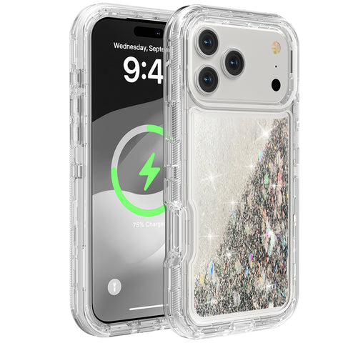 For Apple iPhone 17 Pro Max Case Heavy Duty Shockproof Quicksand Cover 6.9-inch TRL56