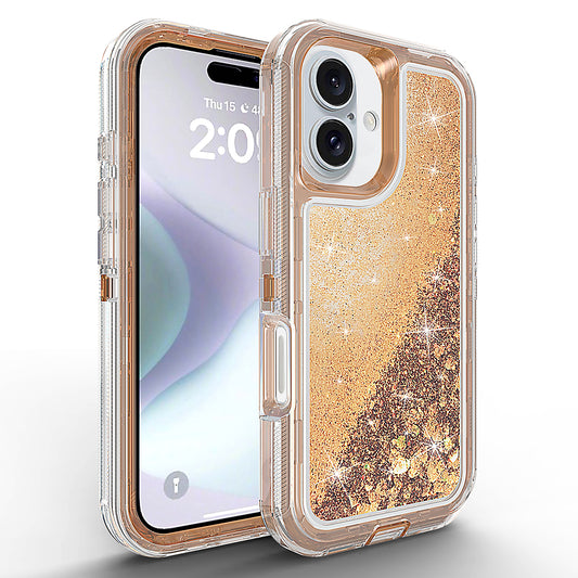 For Apple iPhone 18 Case Heavy Duty Shockproof Liquid Quicksand Cover TRL56