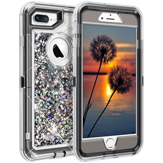 For iPhone 6 7 8 Plus Case Heavy Duty Defender Glitter Cover TRL56
