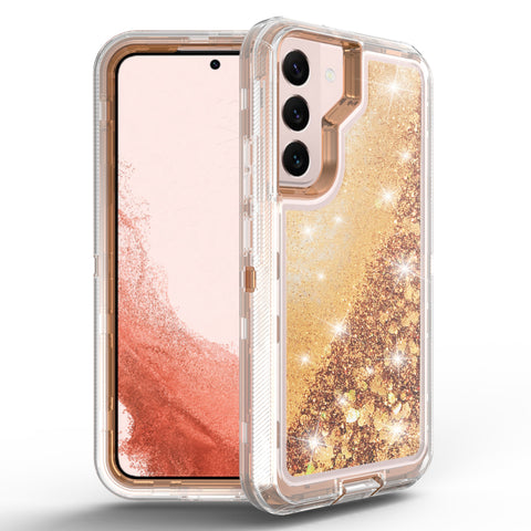 For Galaxy S22 Case Heavy Duty Defender Glitter Cover TRL56