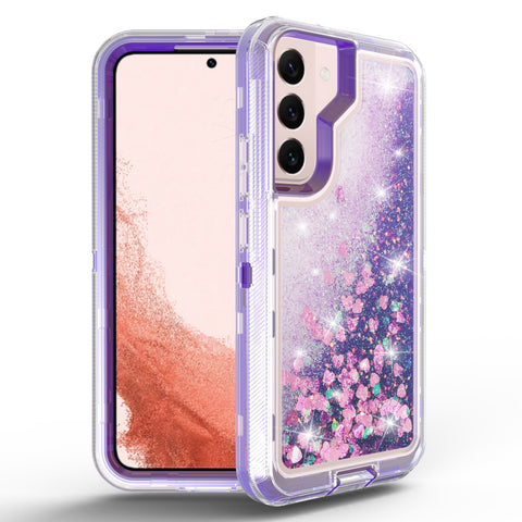 For Galaxy S22 Case Heavy Duty Defender Glitter Cover TRL56