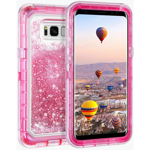 For Galaxy S8 Case Heavy Duty Defender Glitter Cover TRL56
