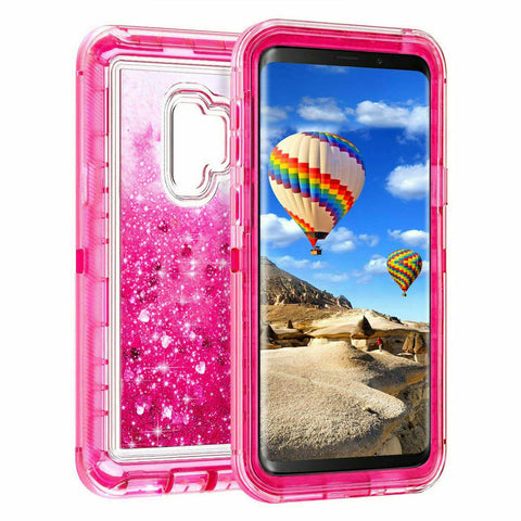 For Galaxy S9 Plus Case Heavy Duty Defender Glitter Cover TRL56