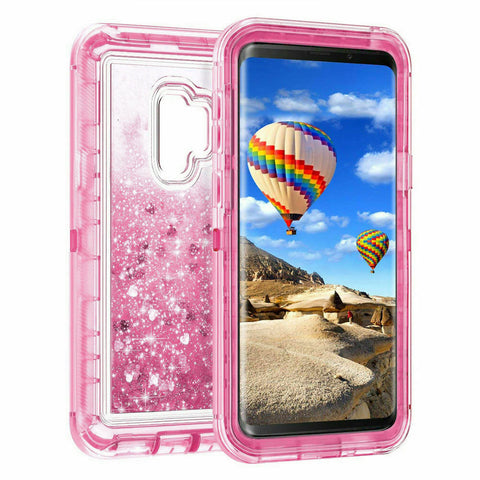 For Galaxy S9 Plus Case Heavy Duty Defender Glitter Cover TRL56