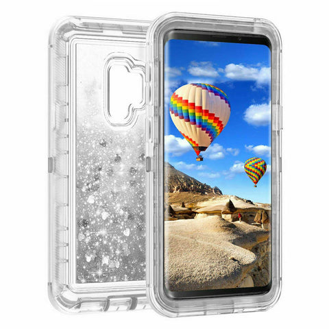 For Galaxy S9 Plus Case Heavy Duty Defender Glitter Cover TRL56